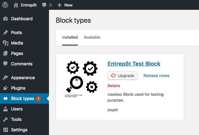 Block upgrade