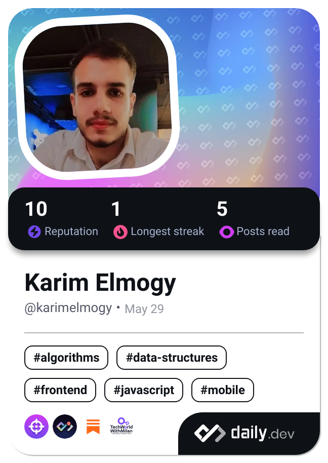 Karim Elmogy's Dev Card