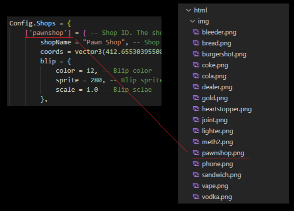 Config and logo image relation