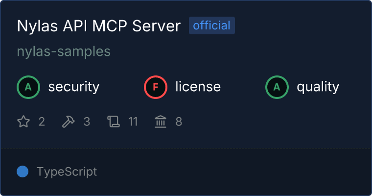 Nylas API Server MCP server