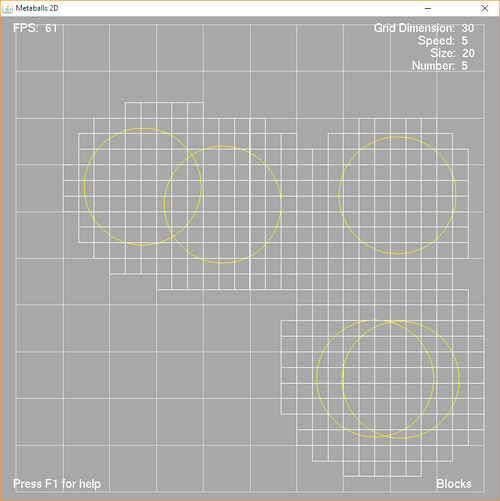 Grid inside circles