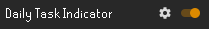 Daily Task Indicator configuration listing