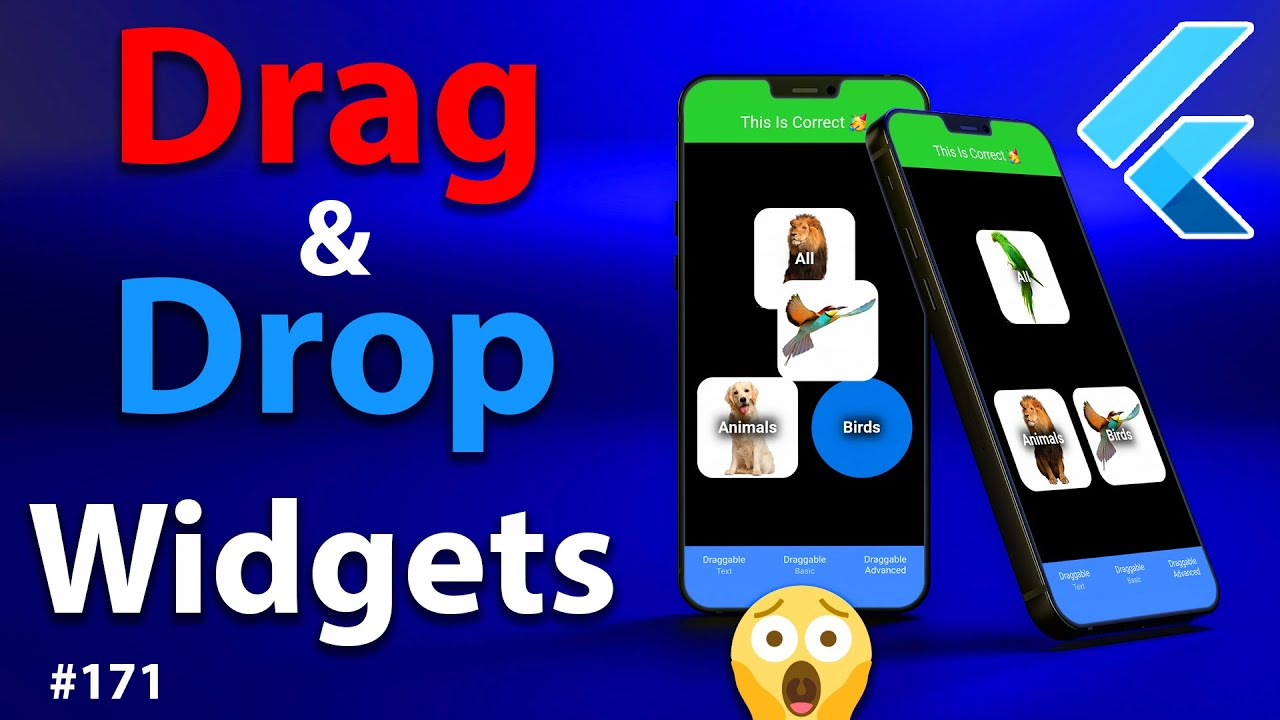 Flutter Tutorial - Drag & Drop Widgets - Draggable & DragTarget YouTube video