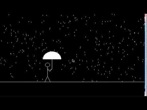 Demo for CG Program For A Man Walking In Rain