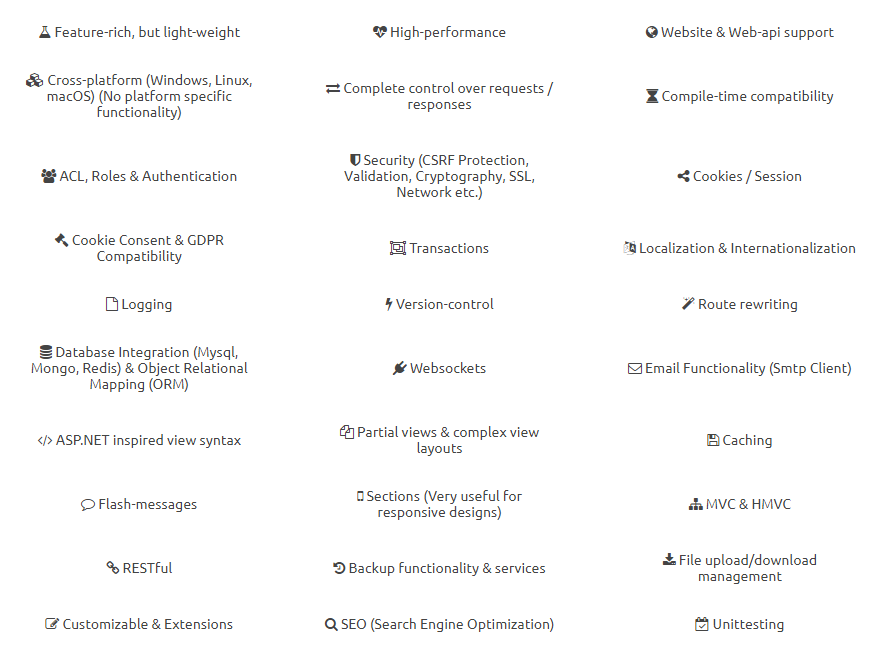 Key features of Diamond