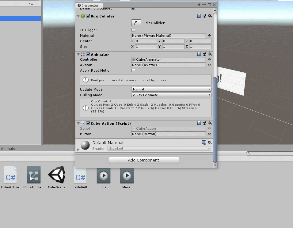 Setting the field in CubeAction