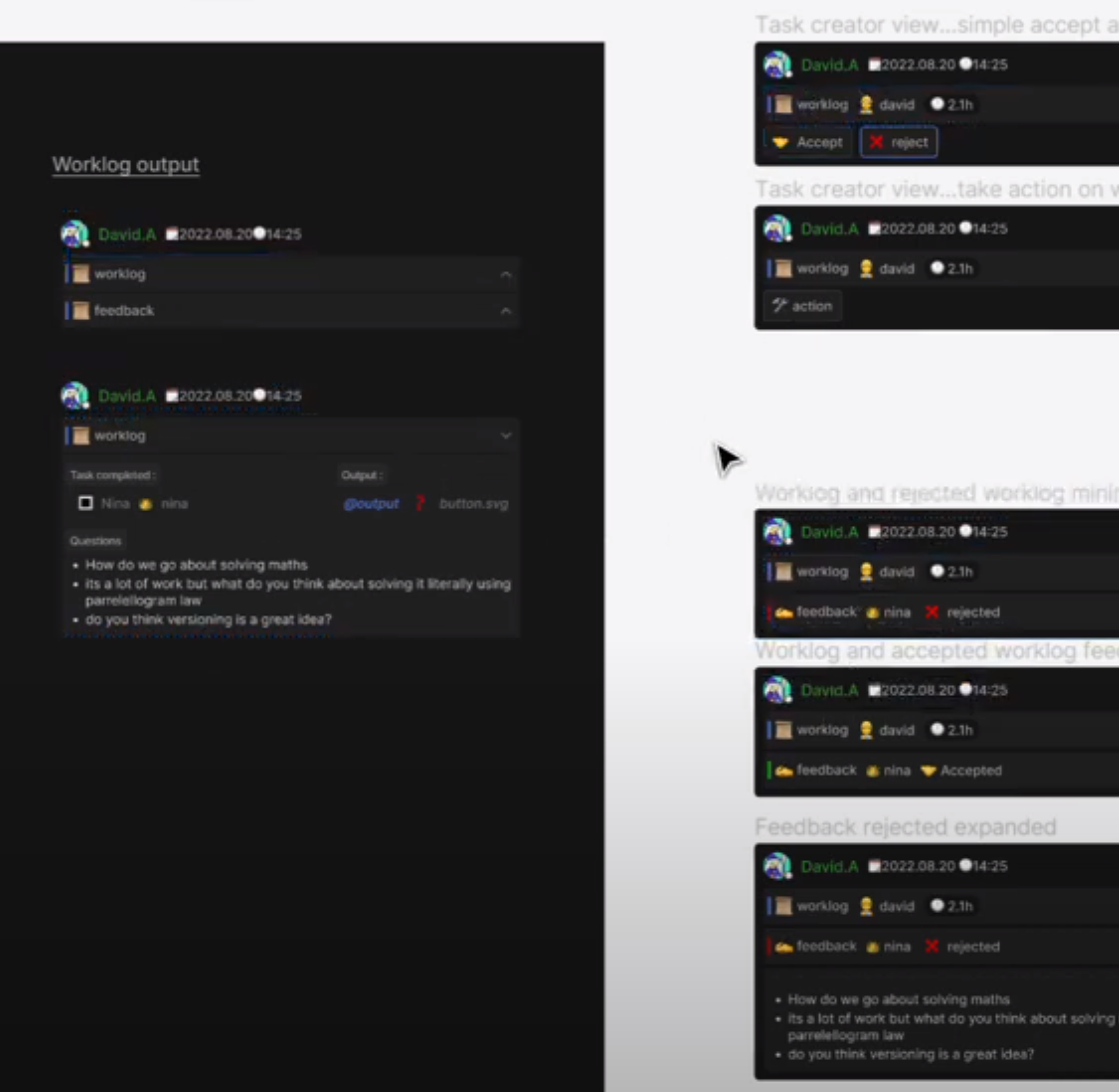 worklog component iteration