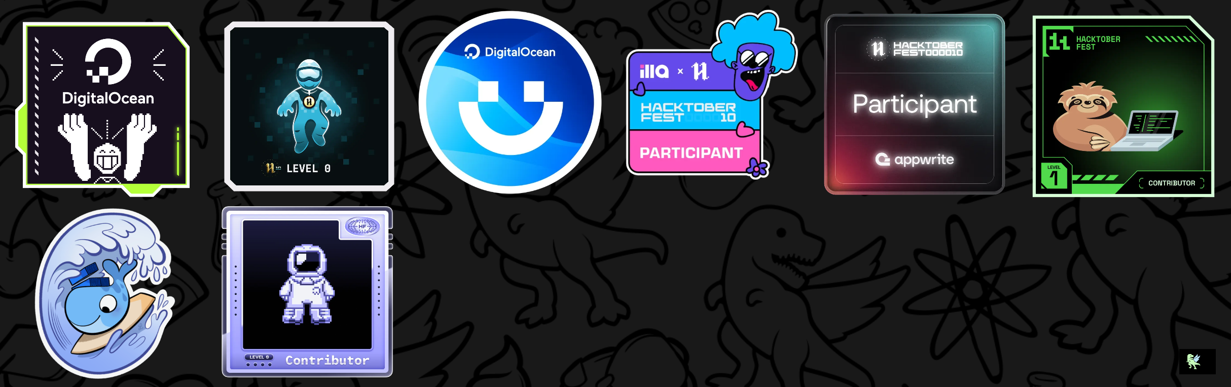 An image of @gisgar3's Holopin badges, which is a link to view their full Holopin profile