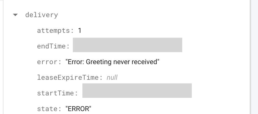 Error FireStore Mail Delivery