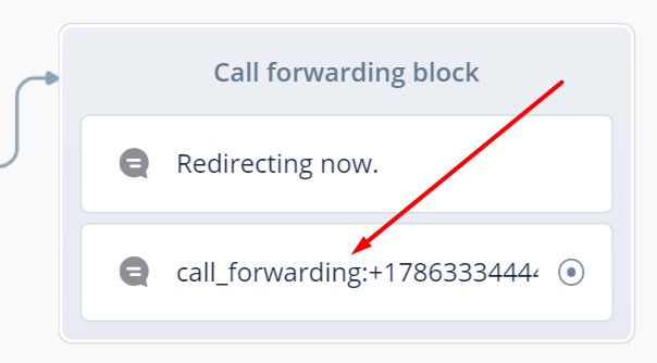 Call forwarding feature