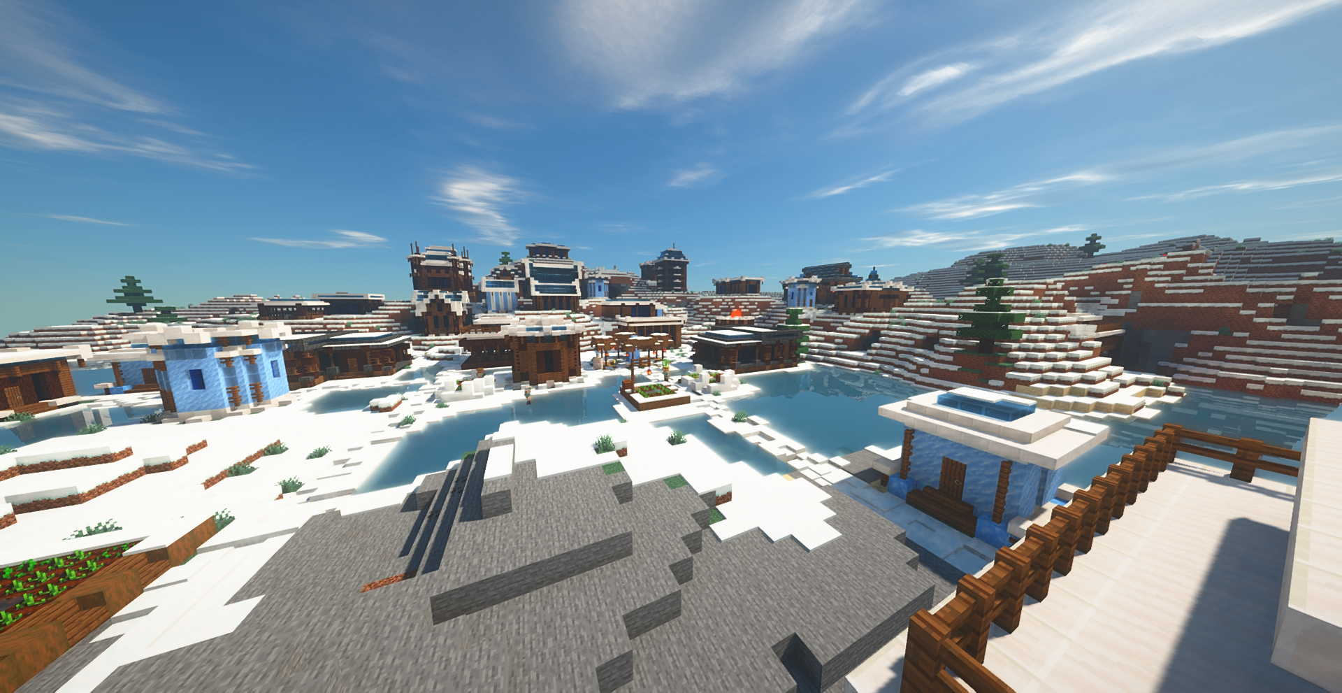 Snowy Village Full View Version 2