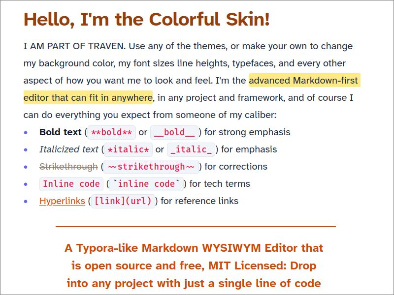 Colorful Skin for Traven