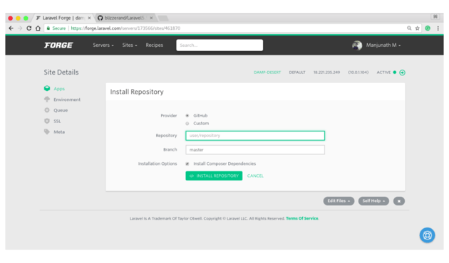 Laravel Forge Deployment Process