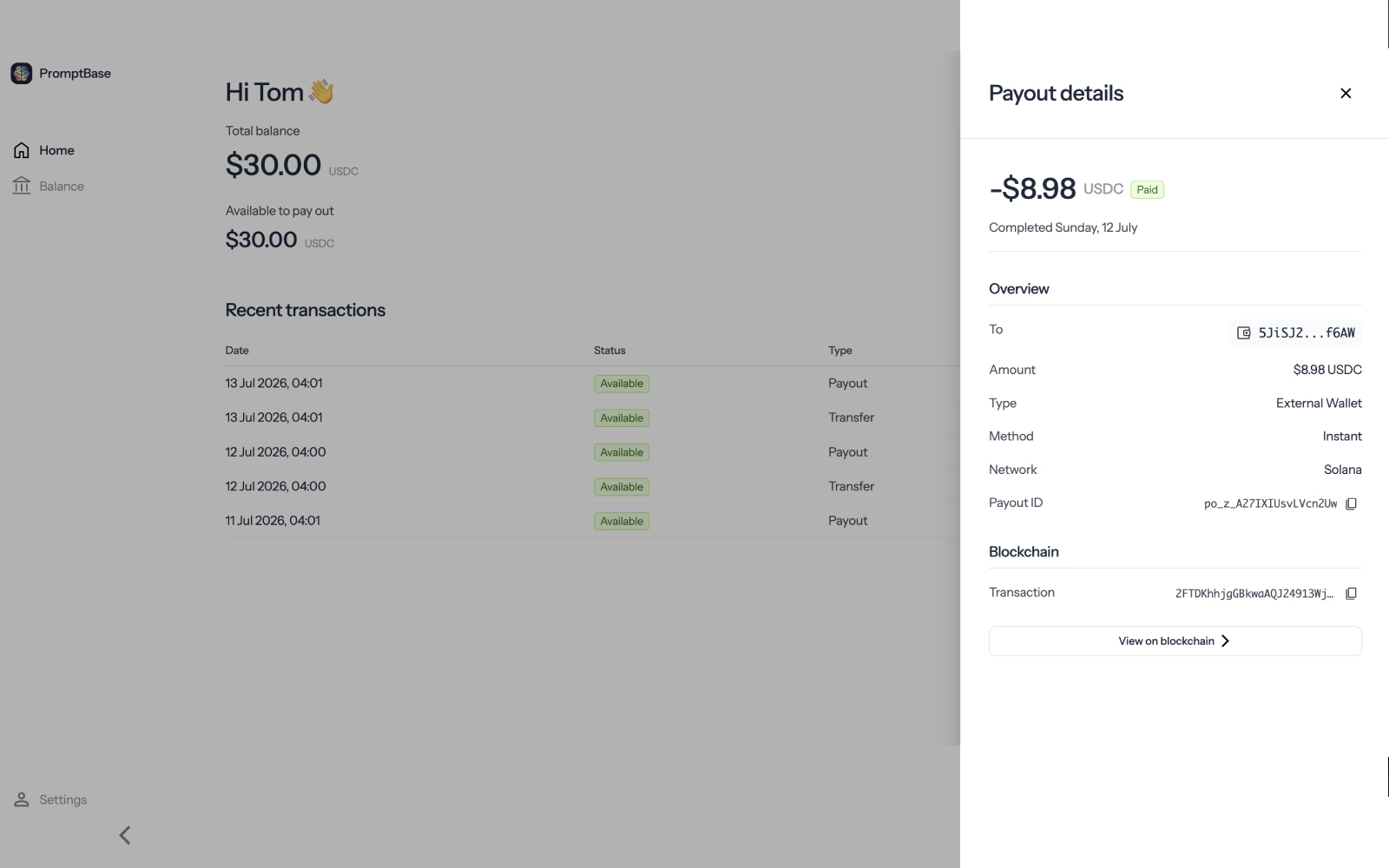 Zoneless dashboard for connected accounts