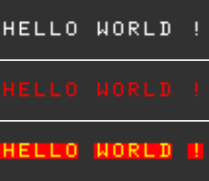 A custom debug font color