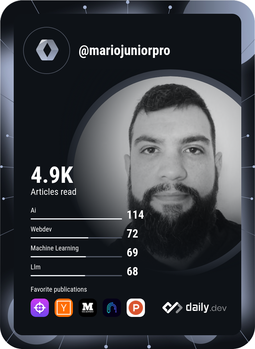 Mario Costa Junior's Dev Card