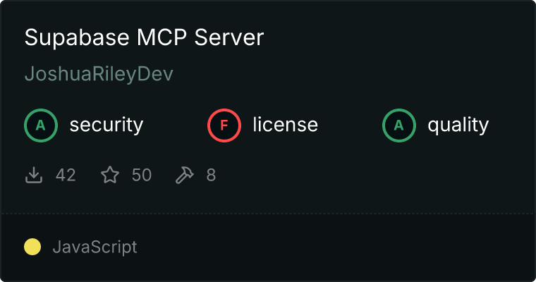 Supabase Server MCP server