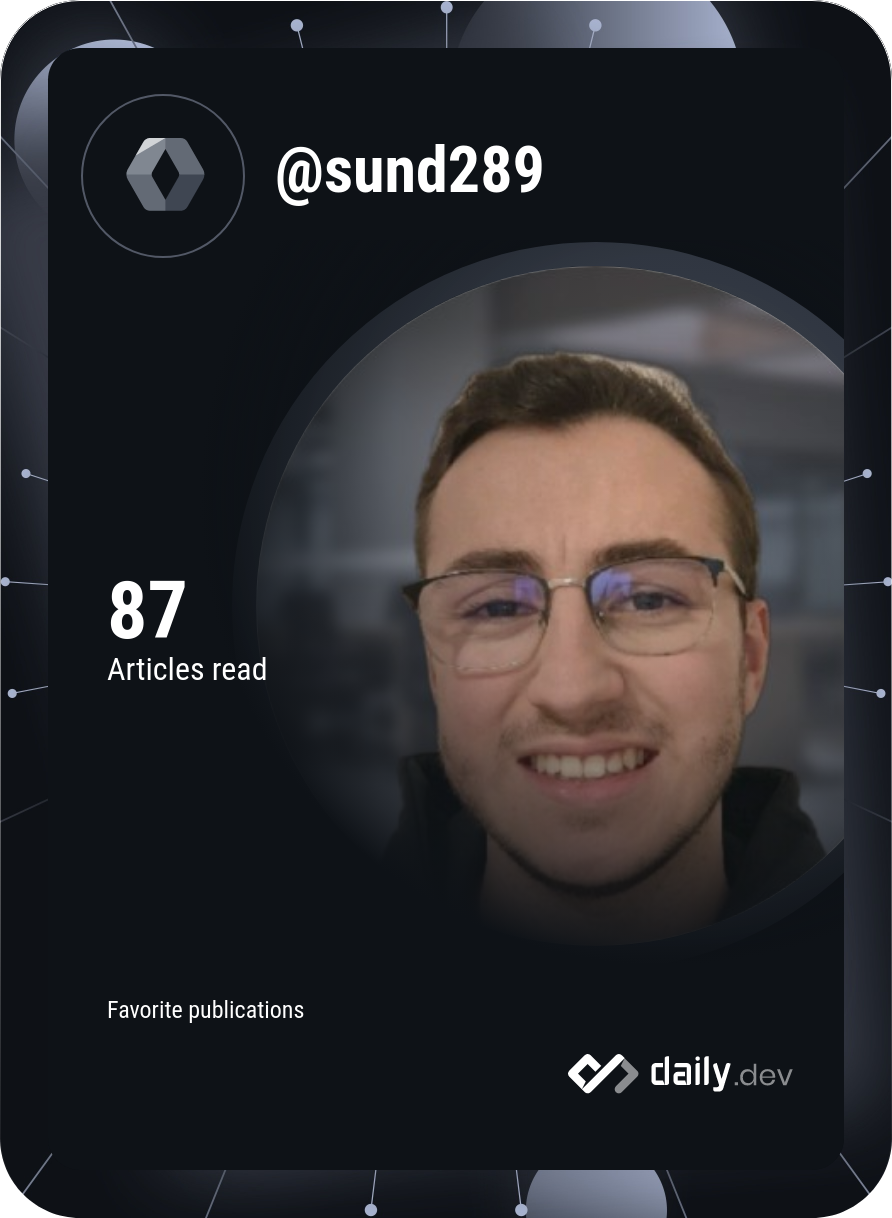 SunD's Dev Card