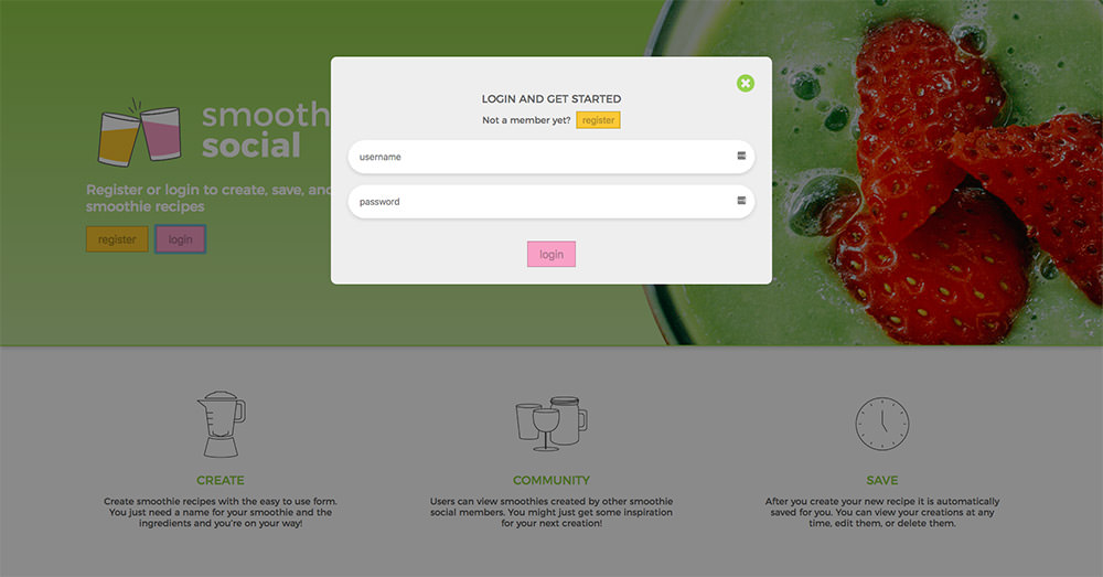 smoothie social login