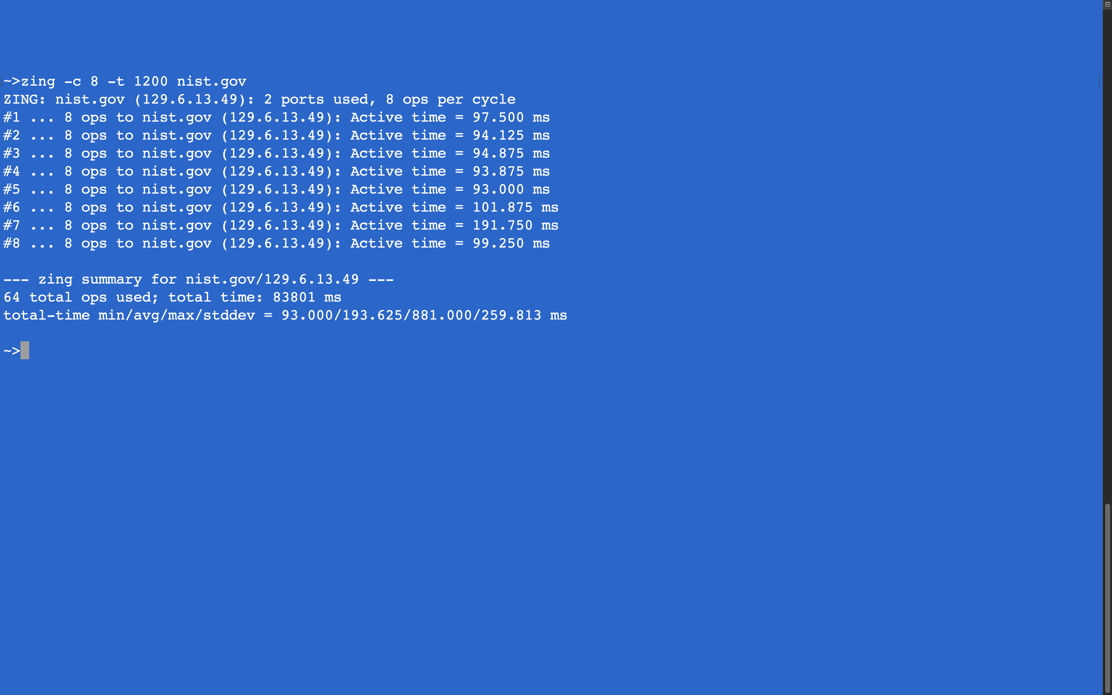 Zing TCP/IP v4 nist.gov