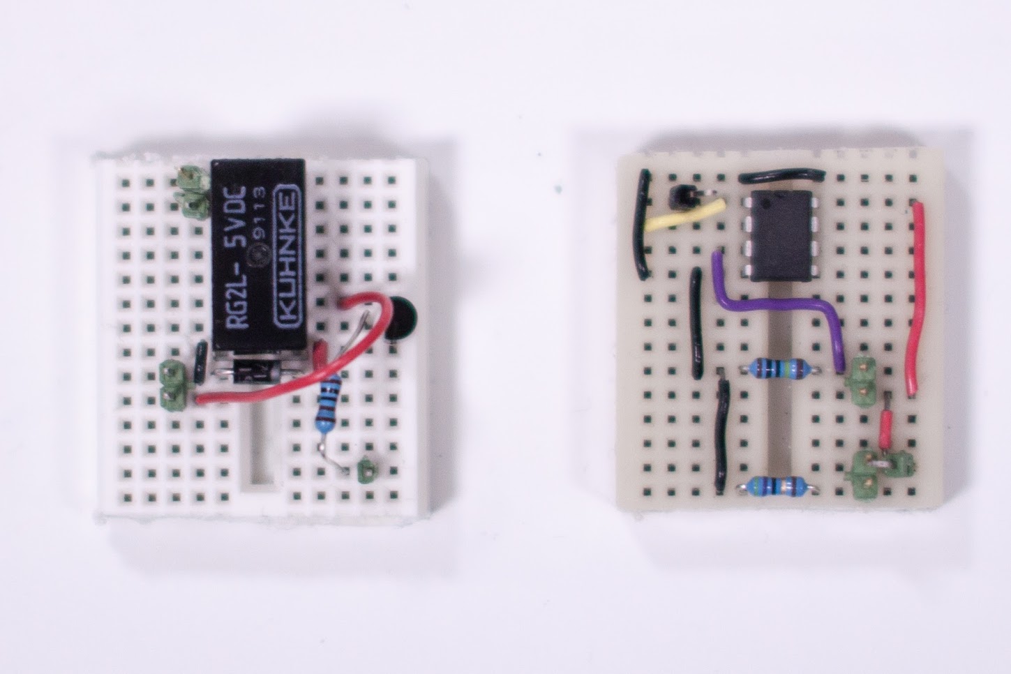 circuits for IR-filter and solenoid relay