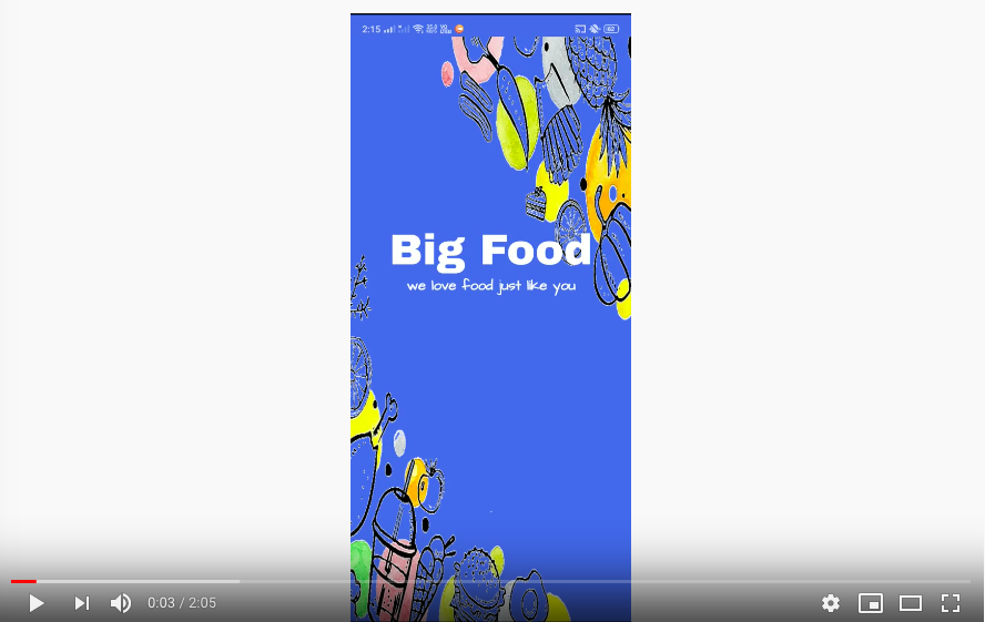 BIG FOOD CUSTOMER APP