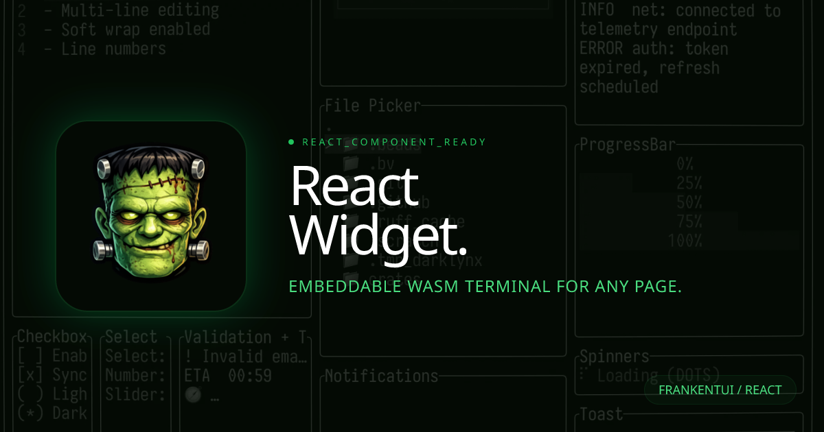 FrankenTUI React Demo