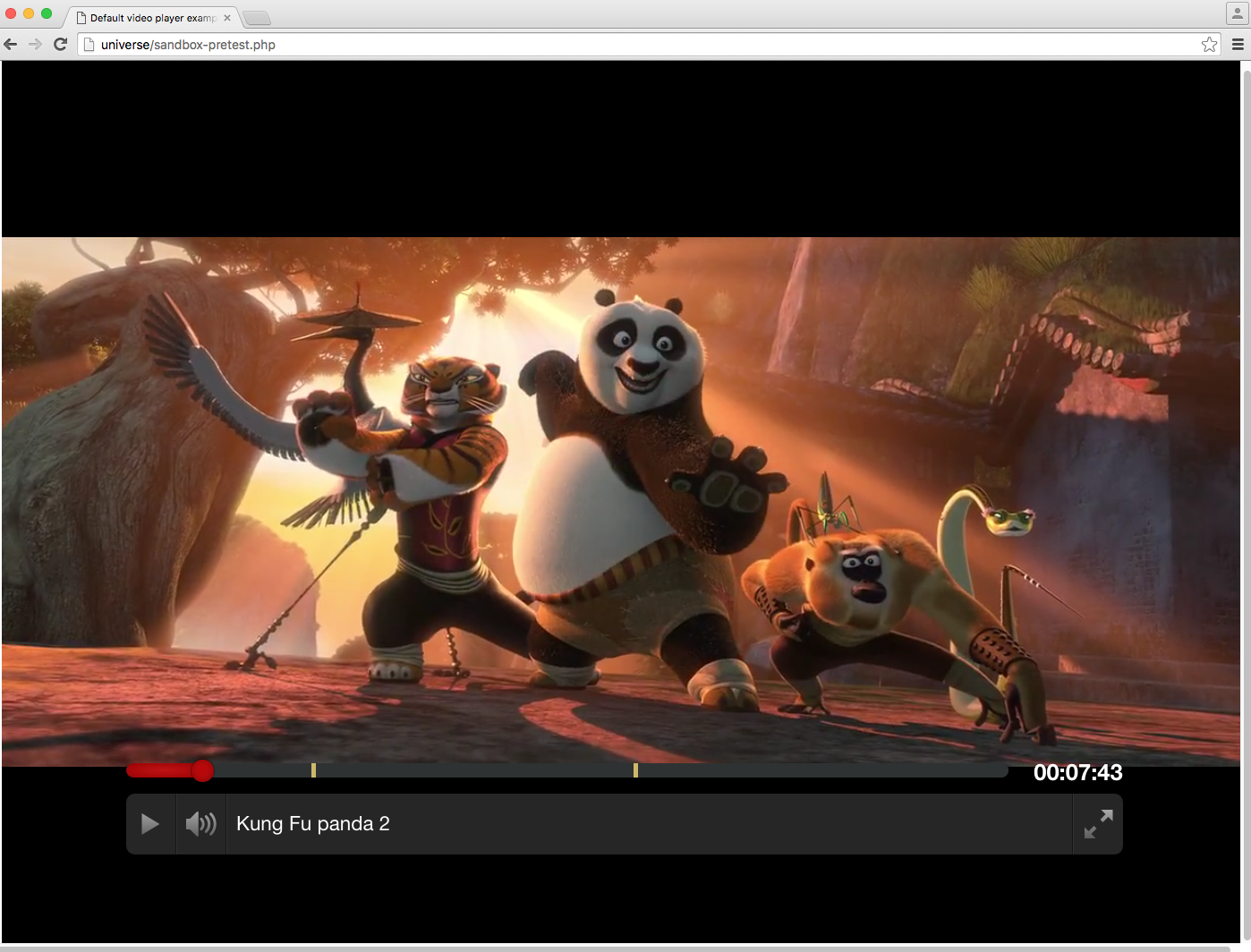 jvideoplayer playing kung fu panda 2