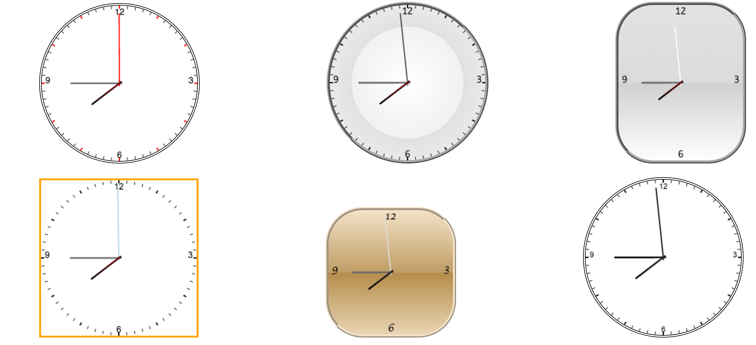 Zenclock examples