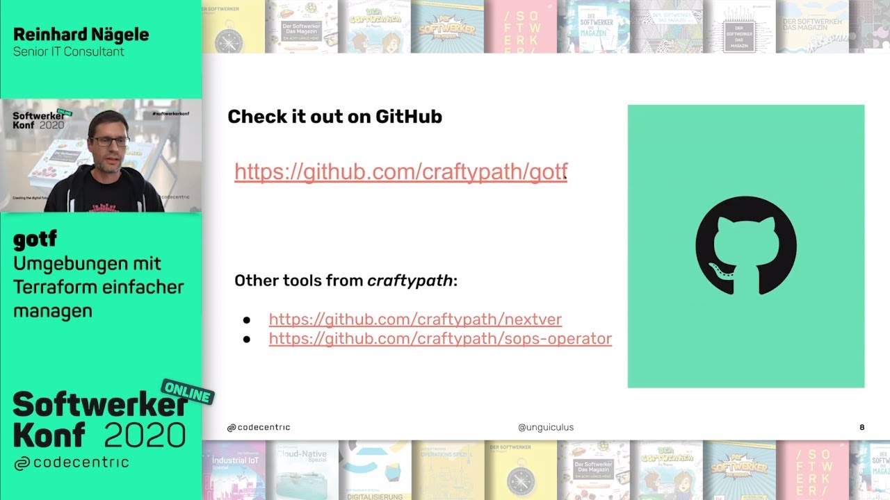 🇩🇪 gotf – Umgebungen mit Terraform einfacher managen | Reinhard von codecentric auf der #SoftwerkerKonf