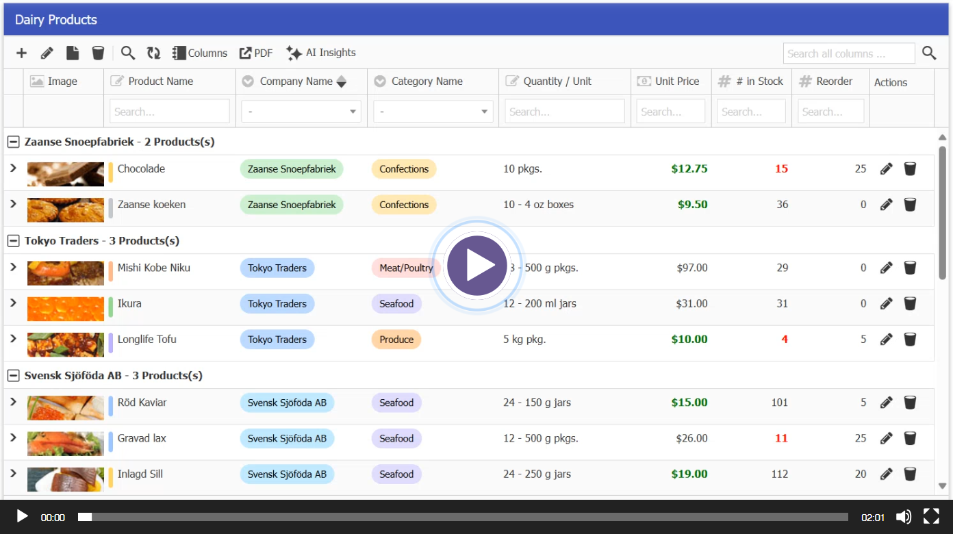 Watch the GridPHP Feature Tour