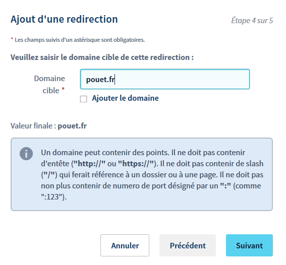 Redirections Ovh 4