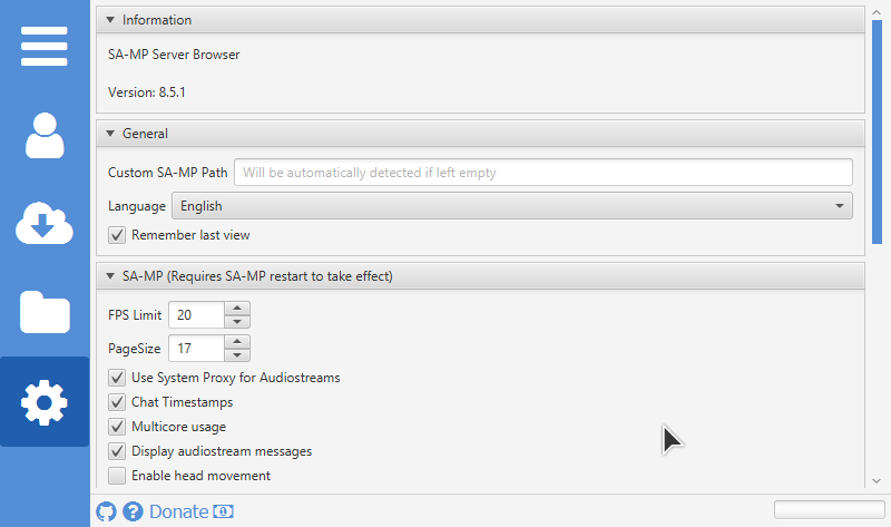 Settings Light