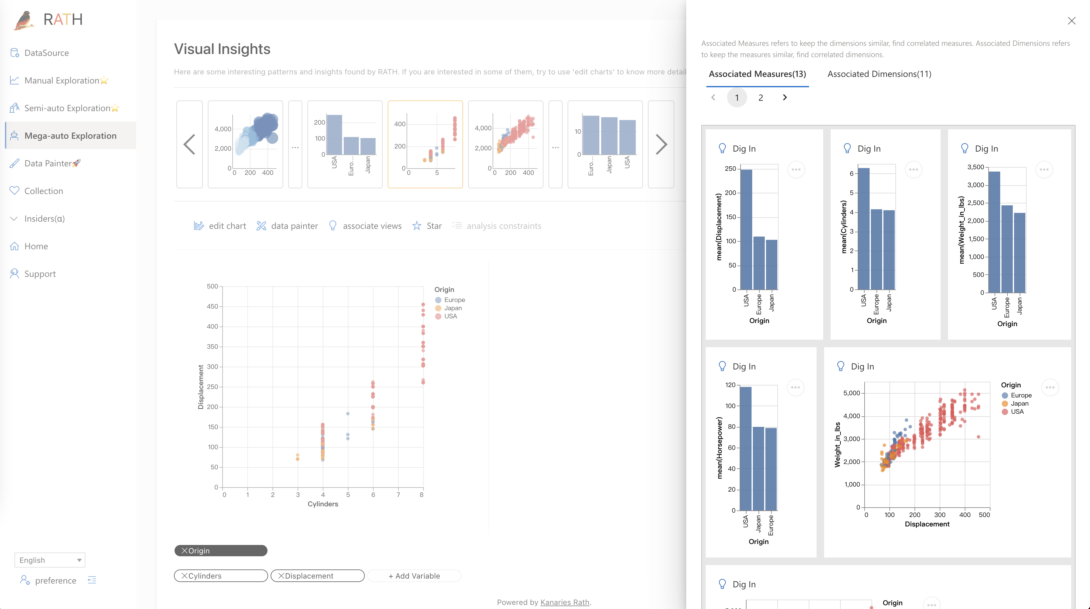 Generate more associate visualizations in Mega-auto Exploration