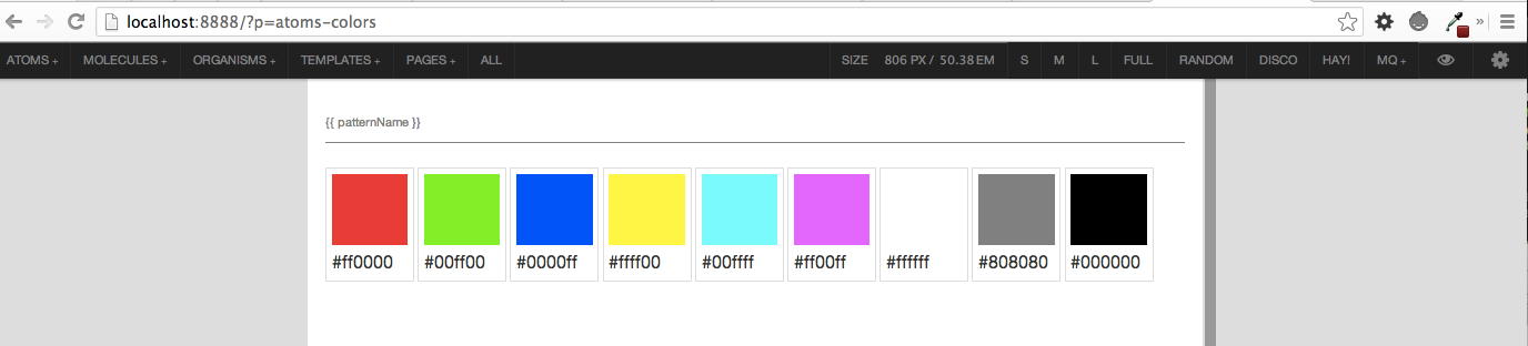 pattern lab - atoms-colors