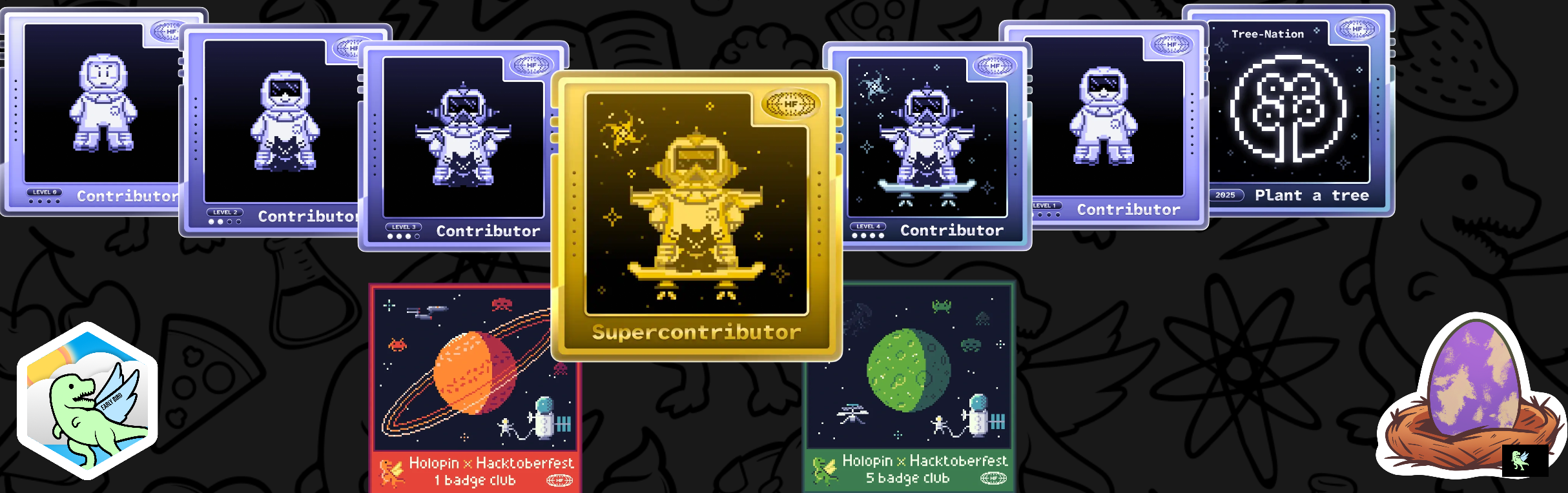 An image of @nurhasin's Holopin badges, which is a link to view their full Holopin profile