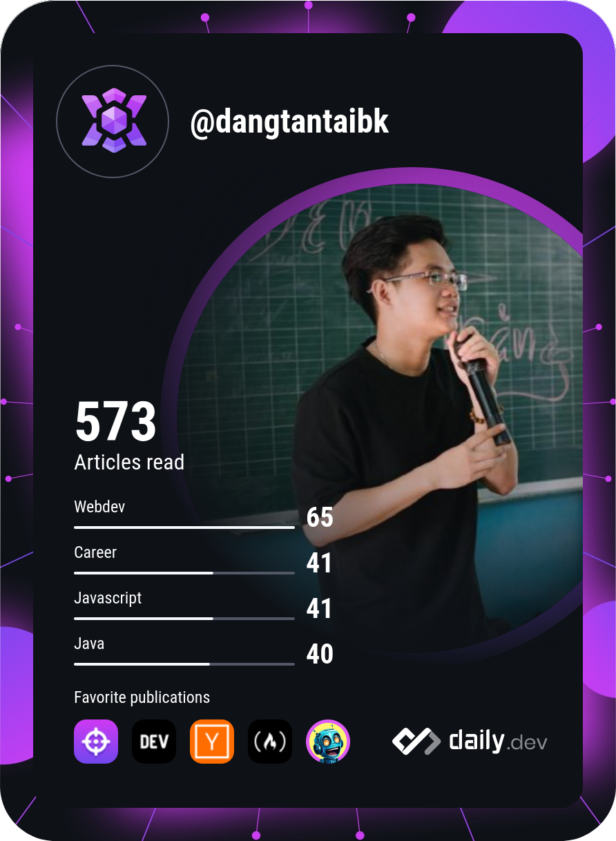 Đặng Tấn Tài's Dev Card