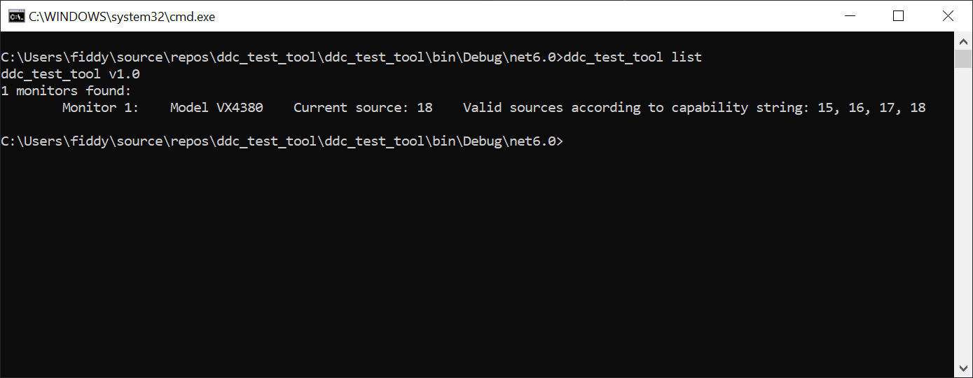 GitHub - fiddyschmitt/ddc_test_tool: Determine if a monitor supports ...