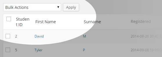 CoursePress - Students - Bulk Actions