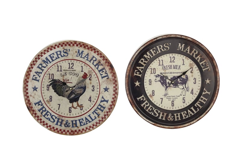 farmhouse-iron-round-wall-clocks-set-of-2-1