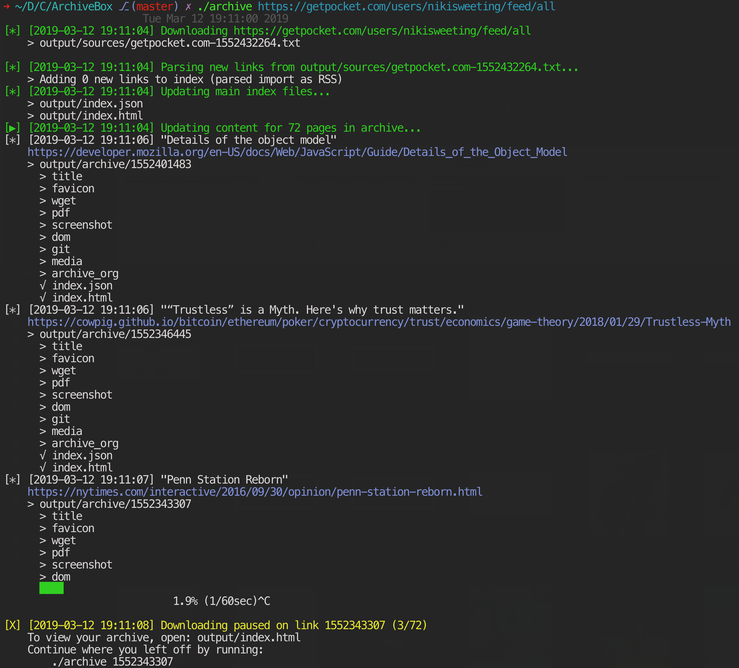 CLI Screenshot