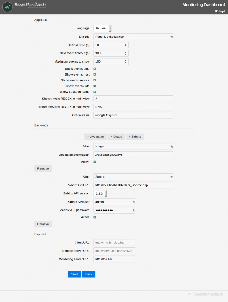 Config View