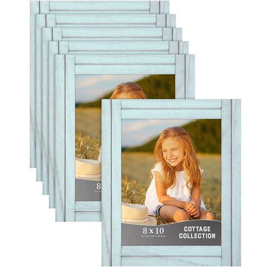 icona-bay-8x10-eggshell-blue-picture-frame-farmhouse-style-6-pack-cottage-collection-size-8-inch-x-2