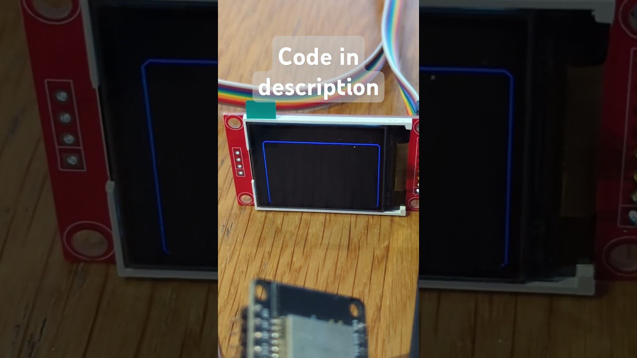 128x160 ST7735S 8-pin display module connected to ESP32