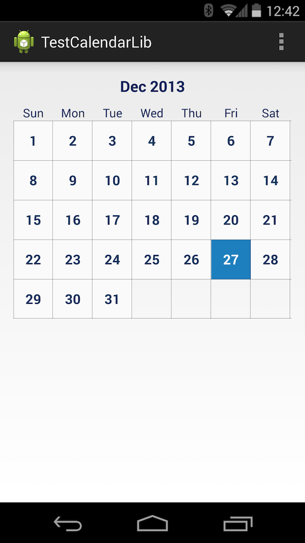 AndroidCalendarLib