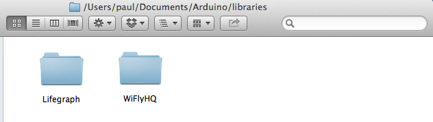 Arduino Libraries all installed in the Arduino/libraries directory