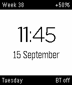 Watch face while charging and without bluetooth connection