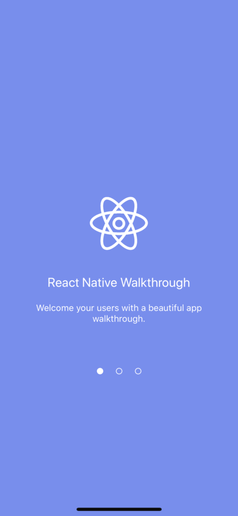 react native walkthrough