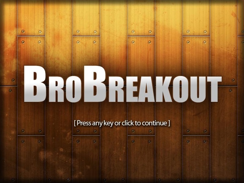 BroBreakout Welcome Screenshot