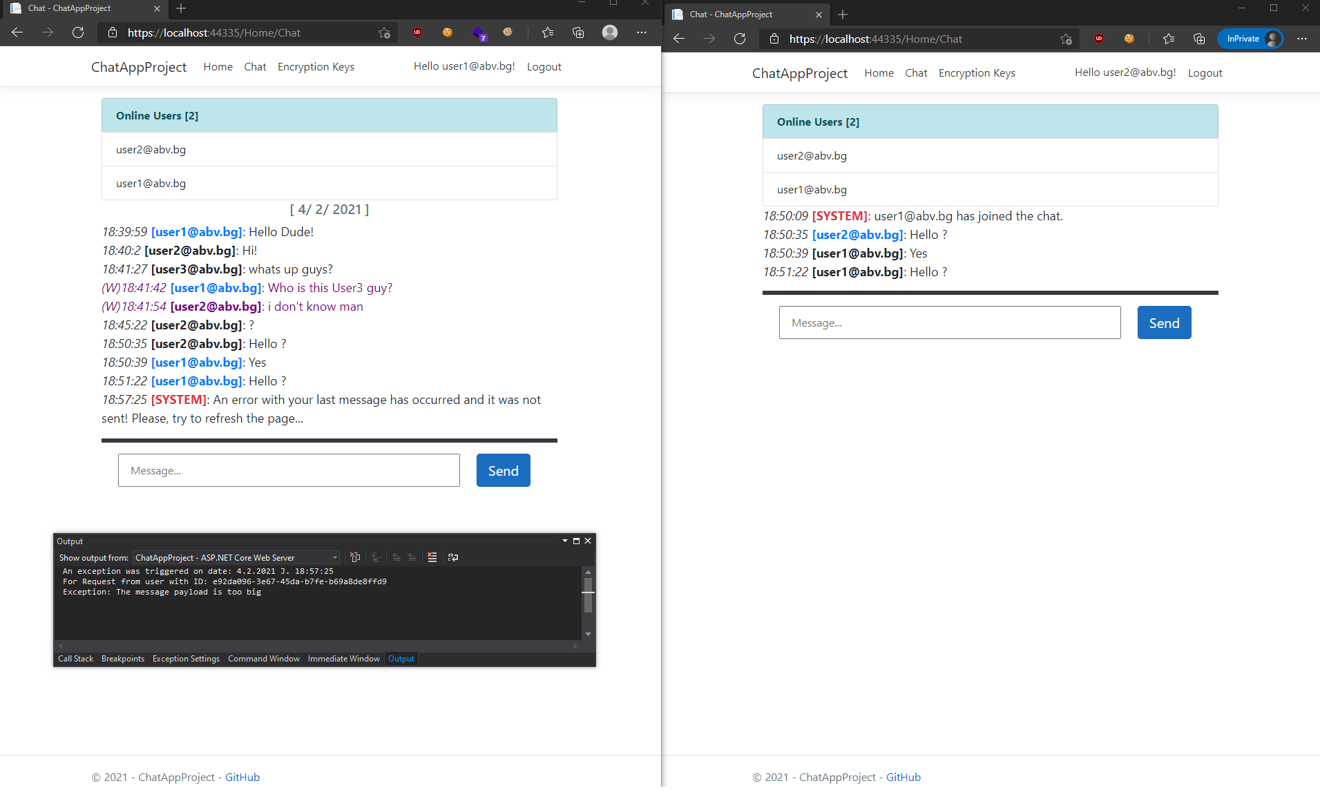 Server-Side Message Length Validation, if JS gets Bypassed